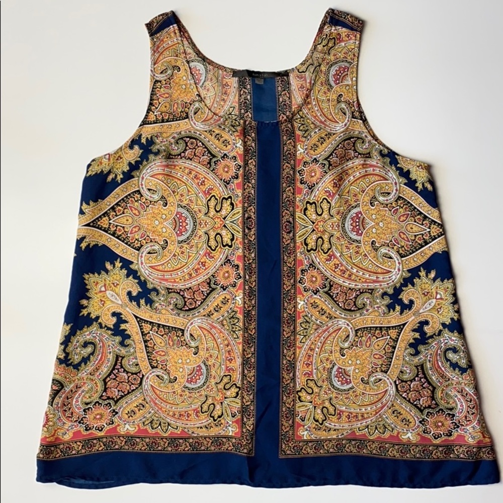 Fun 2 fun paisley tank blouse size L